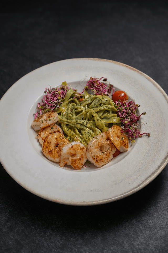Tagliatelle z krewetkami